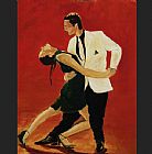 Dancers Canvas Paintings - tango dancers